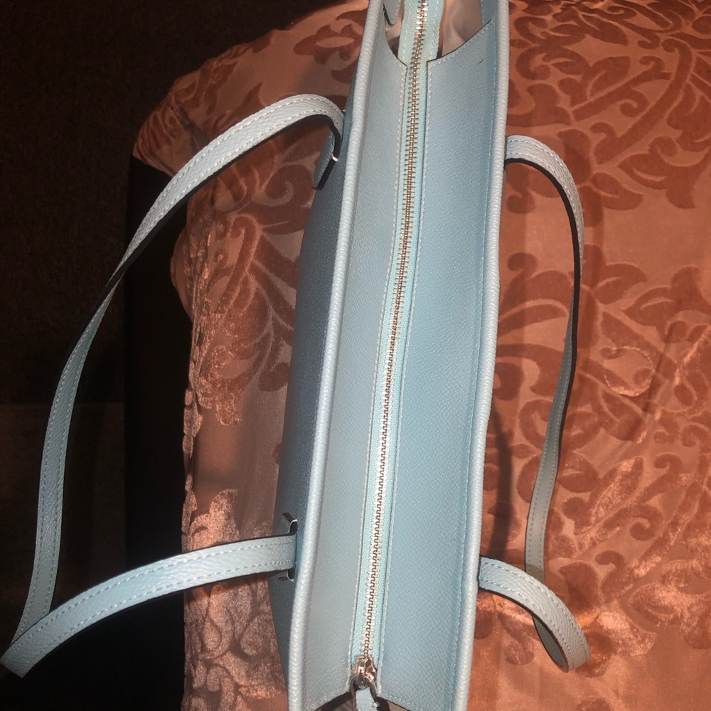 Large Baby Blue Kate Spade zip Tote
